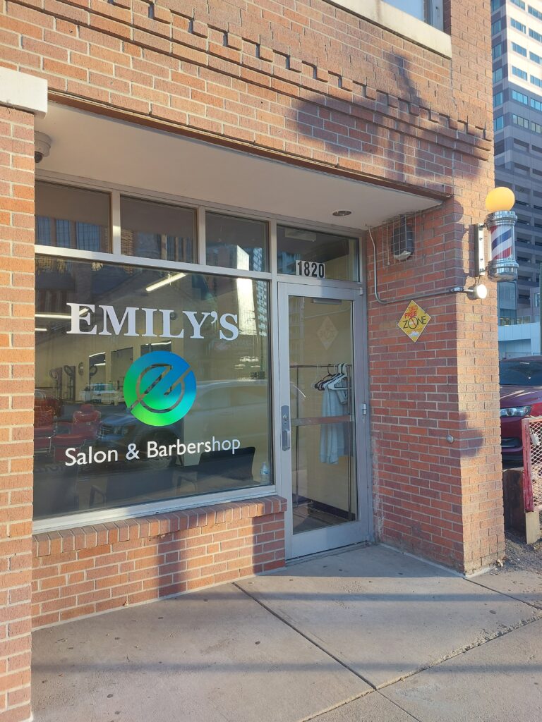 Exterior photo of Emily's Salon and Barbershop