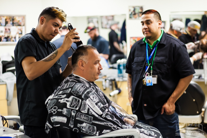Barbering Student Performing Haircut in Denver, CO