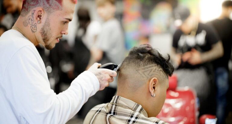 Barbering Student Performing Haircut in Denver, CO