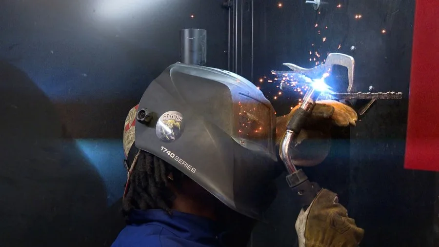 Welding student