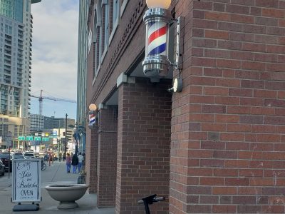 View of Emily's Salon and Barbershop in Denver, CO