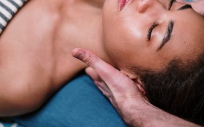 Stock image - person receiving a neck massage